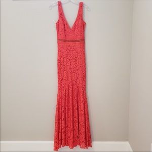 Coral/Red Lace dress.